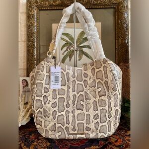 👡👡 NWT IVORY ALL OVER SNAKE MARIANNA BRAHMIN TOTE👡👡